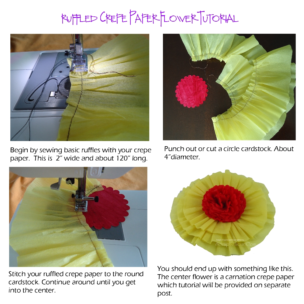 Jinky S Crafts Designs Ruffled Crepe Paper Flower Tutorial